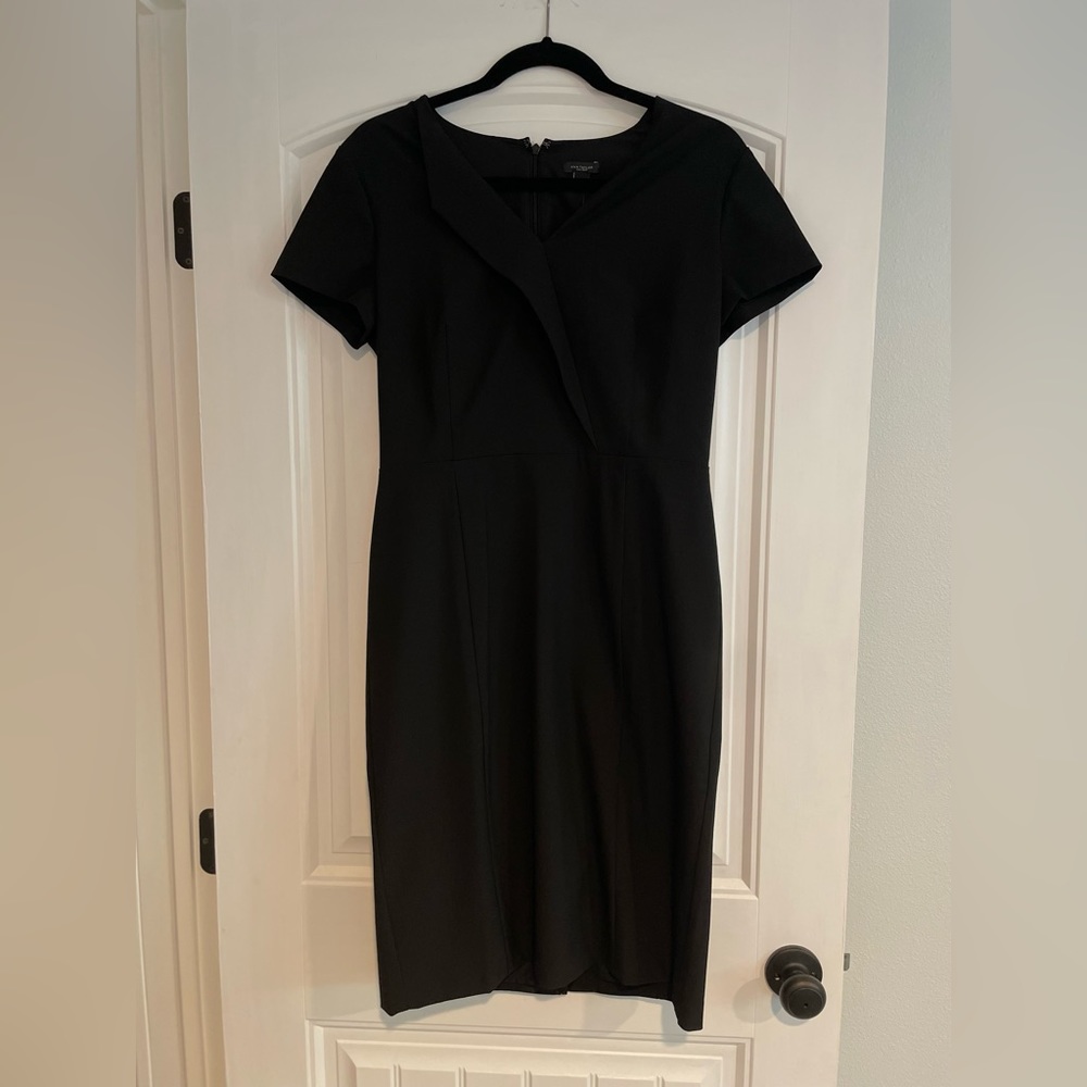 Ann Taylor Short Sleeved Black Dress